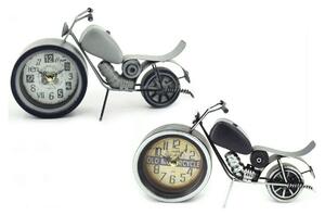 Stolni sat DKD Home Decor 29,5 x 7,5 x 17 cm Černý Šedý Motorka Železo Vintage (2 kusů)