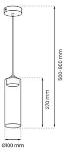 Lustr na lanku CLARISSA 1xGX53/12W/230V černá
