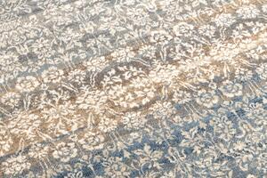 Makro Abra Vlněný kusový koberec NAIN 7594/50955 béžový / modrý Rozměr: 80x150 cm