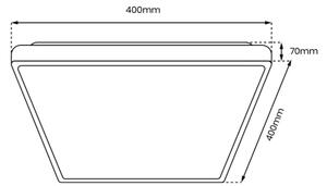 LED Stmívatelné stropní svítidlo QUADRO LED/38W/230V 3000-6000K bílá/černá + DO