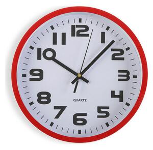 3869 Nástěnné hodiny Versa Červený Plastické 3,8 x 25 x 25 cm