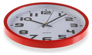 Nástěnné hodiny Versa Červený Plastické 3,8 x 25 x 25 cm