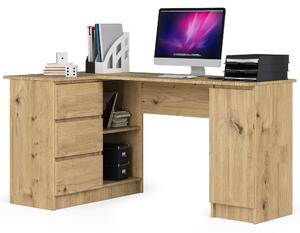 Ak furniture Rohový psací stůl B20 155 cm dub artisan levý