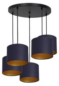 Lustr na lanku ARDEN 5xE27/60W/230V fialová/zlatá