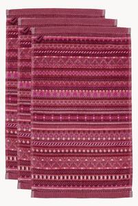 Sada ručníků z veluru a bavlněného froté Geometric Print, 3 díly