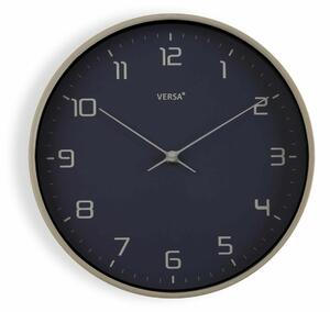 3869 Nástěnné hodiny Versa Modrý Dřevo PU (30,5 x 4,3 x 30,5 cm)