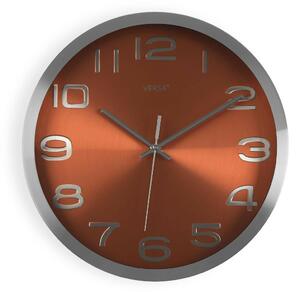 Nástěnné hodiny Versa Oranžový Hliník (4 x 30 x 30 cm)