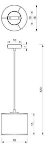 Lustr na lanku LOFT SHADE 1xE27/60W/230V pr. 18 cm černá