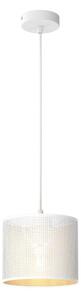 Lustr na lanku LOFT SHADE 1xE27/60W/230V pr. 18 cm bílá/zlatá