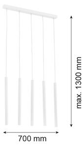 Argon 2136 - Lustr na lanku ETNA 5xG9/6W/230V bílá