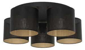 Lustr přisazený LOFT SHADE 5xE27/60W/230V černá/zlatá