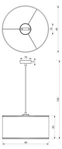 Lustr na lanku LOFT SHADE 1xE27/60W/230V pr. 40 cm černá