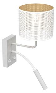 Nástěnná lampa LOFT SHADE 1xE27/60W+1xG9/8W/230V bílá/zlatá