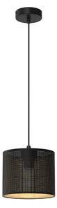 Lustr na lanku LOFT SHADE 1xE27/60W/230V pr. 18 cm černá/zlatá