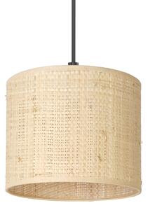 Lustr na lanku RATTAN 1xE27/60W/230V pr. 18 cm ratan
