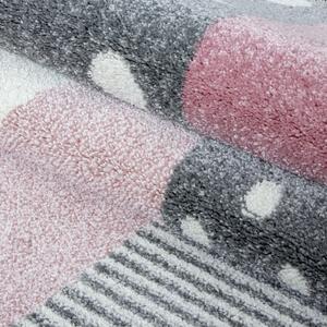 DĚTSKÝ KOBEREC, 160/230 cm, šedá, bílá, pink Ben'n'jen - Dekorace do dětského pokoje, Online Only