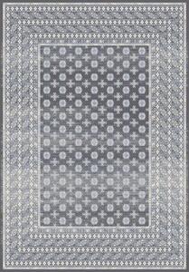Kusový koberec vlněný Agnella Isfahan Melite Grafitový Šedý Rozměr: 200x300 cm