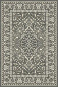 Kusový koberec vlněný Agnella Isfahan Leyla Grafit Šedý Rozměr: 160x240 cm