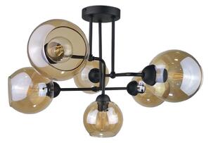 Přisazený lustr MONDE BLACK 6xE27/60W/230V