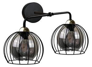 Nástěnné svítidlo SOLO BLACK 2xE27/60W/230V černá/zlatá