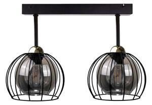 Přisazený lustr SOLO BLACK 2xE27/60W/230V černá/zlatá