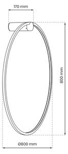 LED Nástěnné svítidlo SATURNO LED/46W/230V pr. 80 cm IP44 zlatá