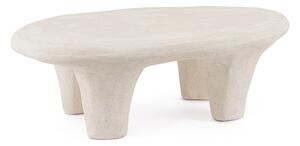 Krémový konferenční stolek z polyresinu 62x102 cm Albin – Bizzotto