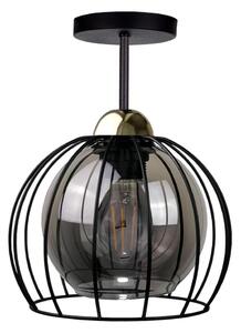 Přisazený lustr SOLO BLACK 1xE27/60W/230V černá/zlatá