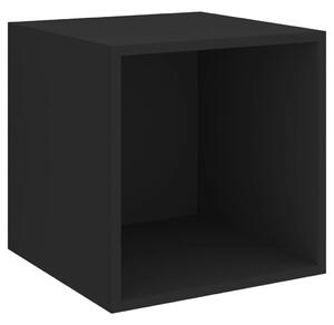 Nástěnná skříňka černá 37 x 37 x 37 cm dřevotříska