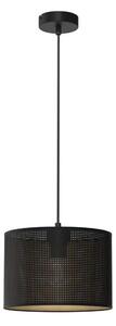 Lustr na lanku LOFT SHADE 1xE27/60W/230V pr. 25 cm černá/zlatá