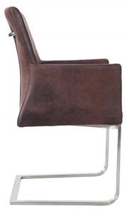 Židle SAMSON S RUKOJETÍ tmavě hnědá s područkami Nábytek | Jídelní prostory | Jídelní židle | Konzolové