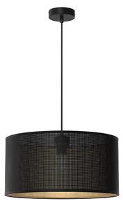 Lustr na lanku LOFT SHADE 1xE27/60W/230V pr. 40 cm černá/zlatá