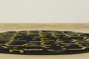 Makro Abra Kulatý moderní koberec Festival Gold 2296A Černý Zlatý 1 Rozměr: průměr 100 cm