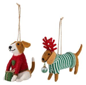 Textilní vánoční ozdoby v sadě 2 ks 12 cm Monty – Bloomingville