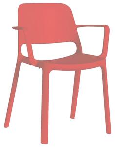 Plastová židle Duke s područkami Červená