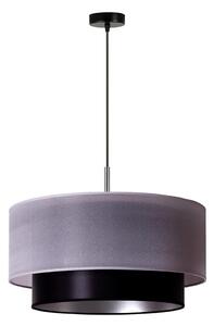 Duolla - Lustr na lanku NANTES 1xE27/15W/230V pr. 45 cm stříbrná/černá
