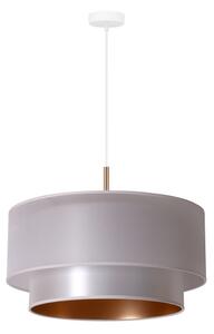 Duolla - Lustr na lanku NANTES 1xE27/15W/230V pr. 45 cm stříbrná/měděná