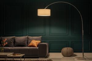 Invicta interior Stojací lampa Lounge Deal 170-180cm len, bílá 35596