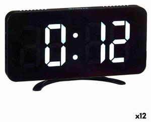 Gift Decor Stolní digitální hodiny Černý ABS 15,7 x 7,7 x 1,5 cm (12 kusů)