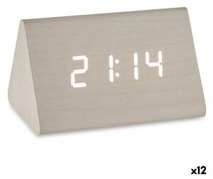 Gift Decor Stolní digitální hodiny Bílý PVC Dřevo MDF 11,7 x 7,5 x 8 cm (12 kusů)