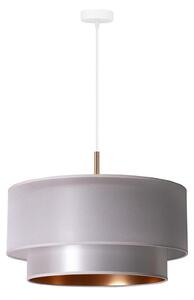 Duolla - Lustr na lanku NANTES 1xE27/15W/230V pr. 45 cm stříbrná/měděná