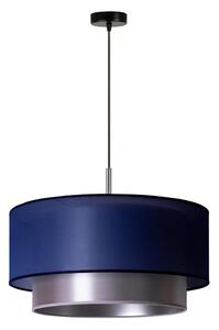 Duolla - Lustr na lanku NANTES 1xE27/15W/230V pr. 45 cm modrá/stříbrná