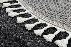 Makro Abra Kulatý koberec BERBER 9000 tmavě šedý Rozměr: průměr 160 cm