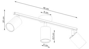 Sollux SL.1128 - Bodové svítidlo LEMMI 3xGU10/40W/230V černá