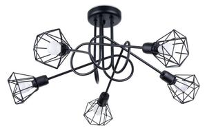 Sollux SL.1110 - Lustr na tyči ARTEMIS 5xE14/40W/230V černá