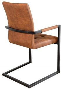 Židle OXFORD koňaková mikrovlákno s područkami Nábytek | Jídelní prostory | Jídelní židle | Konzolové