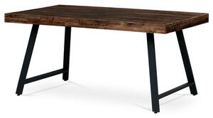 Jídelní stůl OTOMAR borovice/černá, 160x90 cm