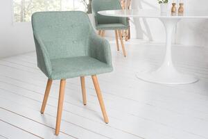 Židle ARMREST zelená strukturovaná látka Nábytek | Jídelní prostory | Jídelní židle | Všechny jídelní židle
