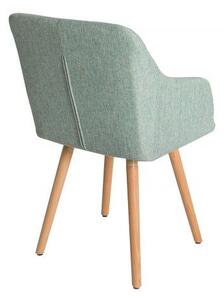 Židle ARMREST zelená strukturovaná látka Nábytek | Jídelní prostory | Jídelní židle | Všechny jídelní židle