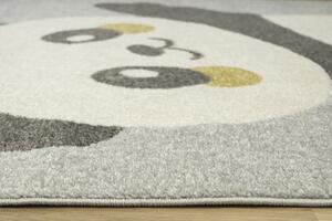 Makro Abra Dětský kusový koberec Emily Kids 5864A Míša Panda Šedý Žlutý Rozměr: 160x230 cm